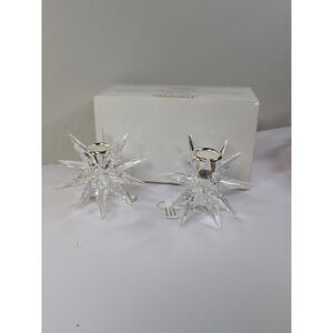 NEW Home Interiors Snowflake Tappered Candle Holders or Ornaments House Of Lloyd